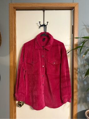 wild fable Bright Pink Corduroy Shacket